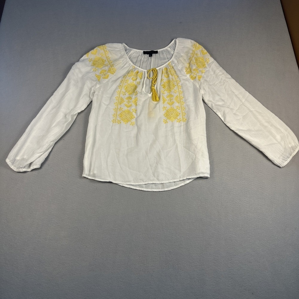 Sanctuary Sunflower Peasant Top XS Beachy Boho with‎ Ties